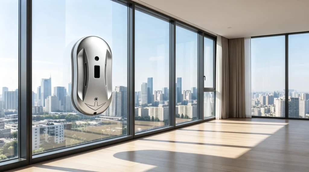 Automatic window cleaning robot with strong suction
