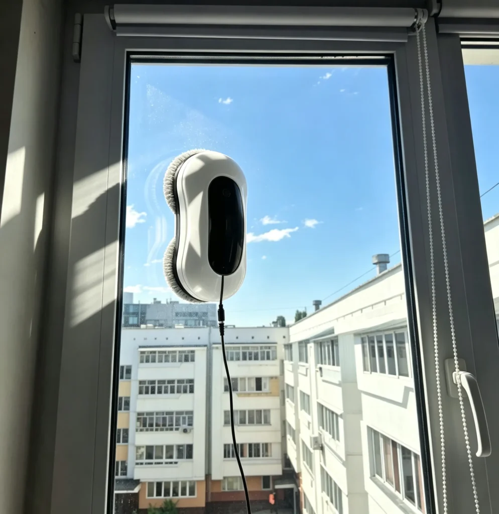 Round Window Cleaning Robot