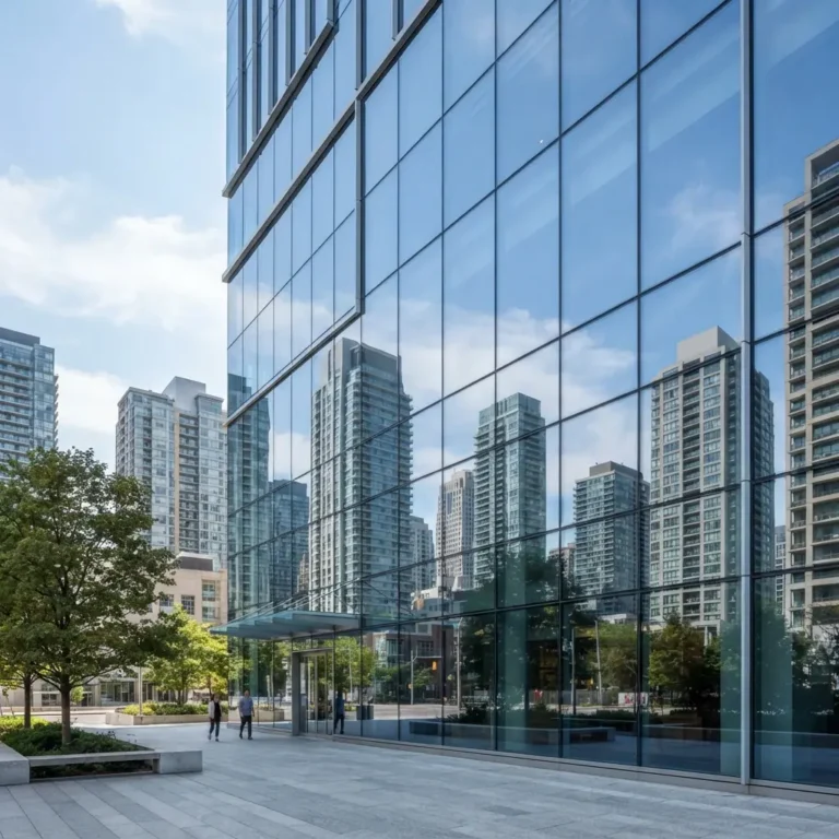 Commercial glass cleaning with robotic window cleaner