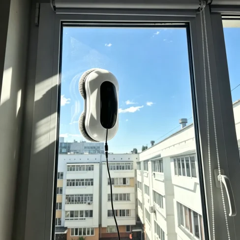 Round Window Cleaning Robot